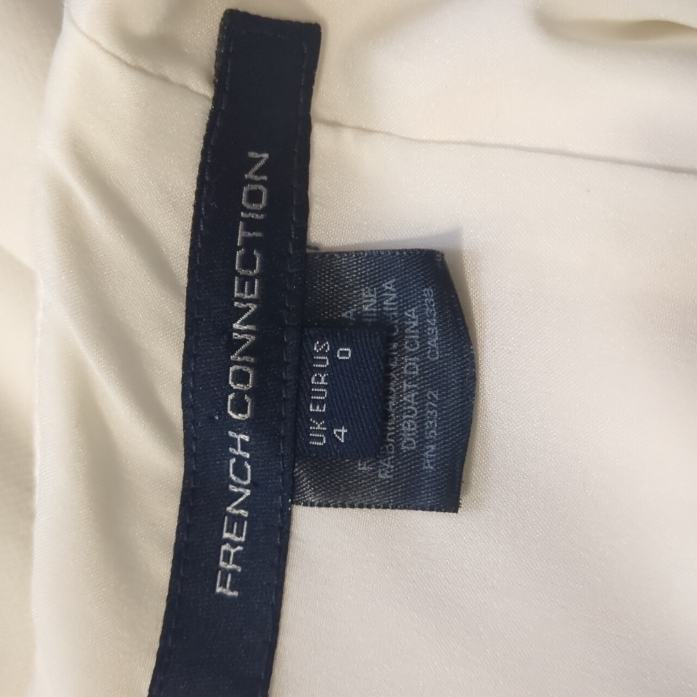 French Connection Cream Mini Dress Size 0 - Picture 6 of 10